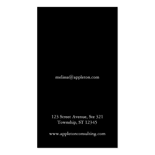 Photo - Orange Circle Professional Business Cards (back side)