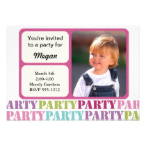 Photo party invitation (#INV 012) invitations