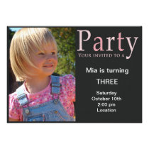 Photo party invitation (#INV 050) invitations