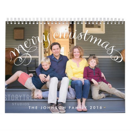 Photo Personalized Calendars 2016 Merry Christmas