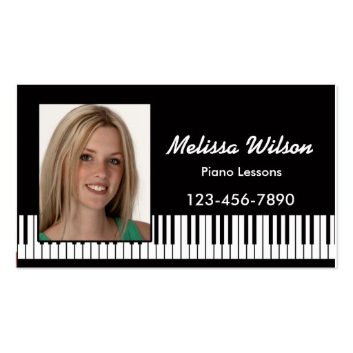Photo Piano Business Card (front side)