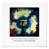 Photo-print of painting: Blue Fire Poppy