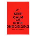 [Electric guitar] keep calm %26 rock on%21%21%21  Photo Prints