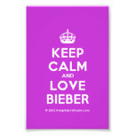 [Crown] keep calm and love bieber  Photo Prints