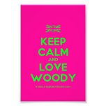 [UK Flag] keep calm and love woody  Photo Prints