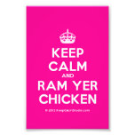 [Crown] keep calm and ram yer chicken  Photo Prints