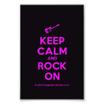 [Electric guitar] keep calm and rock on  Photo Prints