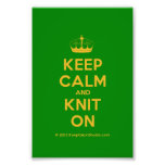 [Knitting crown] keep calm and knit on  Photo Prints