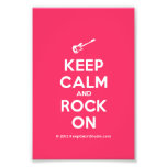 [Electric guitar] keep calm and rock on  Photo Prints
