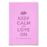 [Two hearts] keep calm and love on  Photo Prints