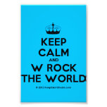 [Knitting crown] keep calm and w rock the world  Photo Prints