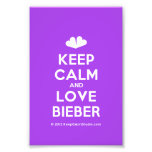 [Two hearts] keep calm and love bieber  Photo Prints