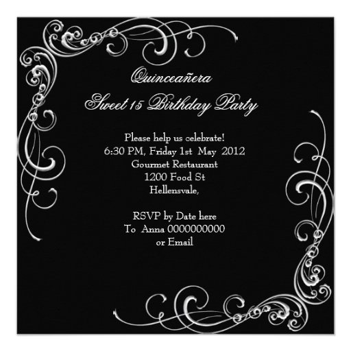 Photo Quinceanera 15th Birthday Teal Blue Zebra Custom Invitation