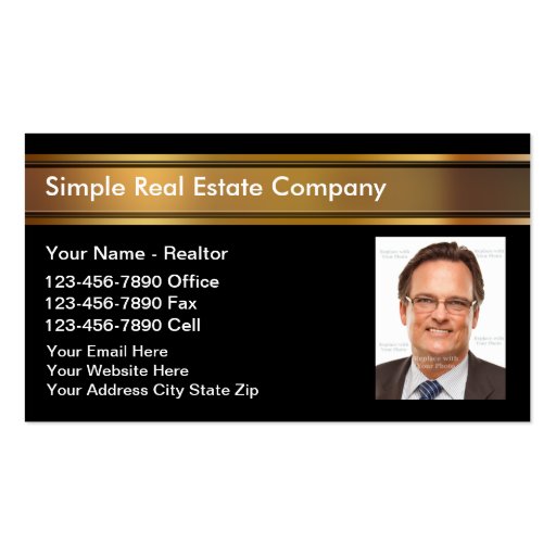 Photo Real Estate Business Cards (front side)