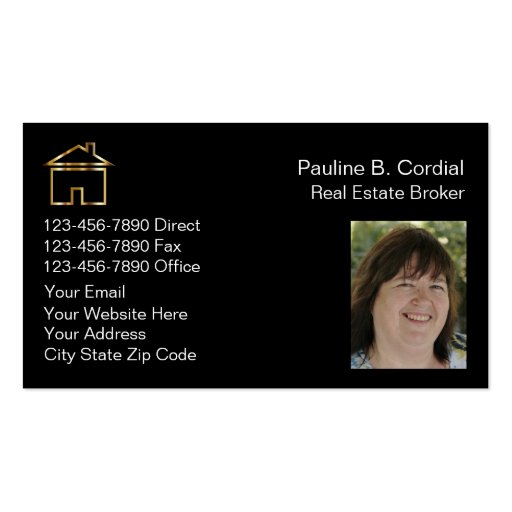 Photo Real Estate Business Cards (front side)