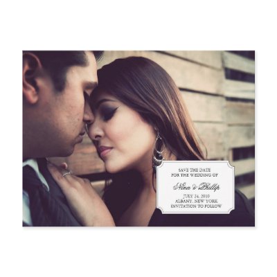 photo save the date announcement post card