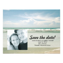 Photo Save the Date Announcement // Tropical Beach
