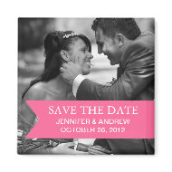 Photo Save the Date Magnet (pinkl) magnet