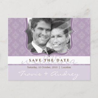 PHOTO SAVE THE DATE :: pictureframe elegance 2 postcard