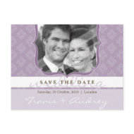 PHOTO SAVE THE DATE :: pictureframe elegance 2 postcard
