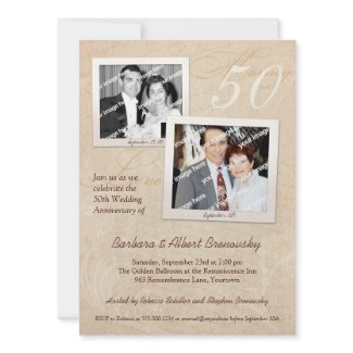 Photo Scrapbook Anniversary Party Invitation