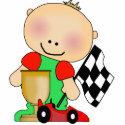 Photo Sculpture Baby Boy Race Car Driver photo sculptures