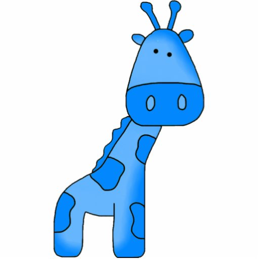 free blue giraffe clipart - photo #11