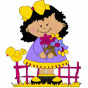 Photo Sculpture Kid's Little Girl Bird Flowers photo sculptures