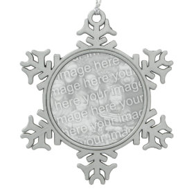 Photo snowflake ornament | Add Christmas picture