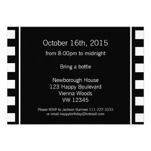 Photo ssh men black white 30th birthday invite