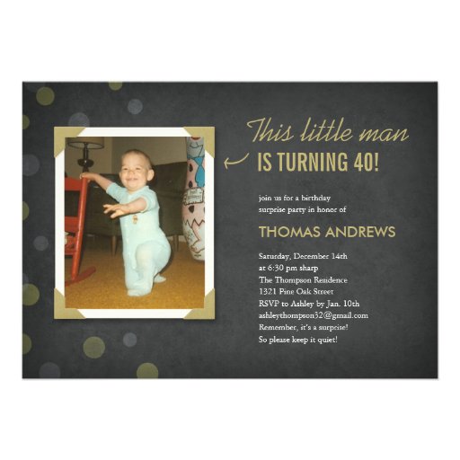 Photo Surprise Birthday Invitations For Adults (front side)