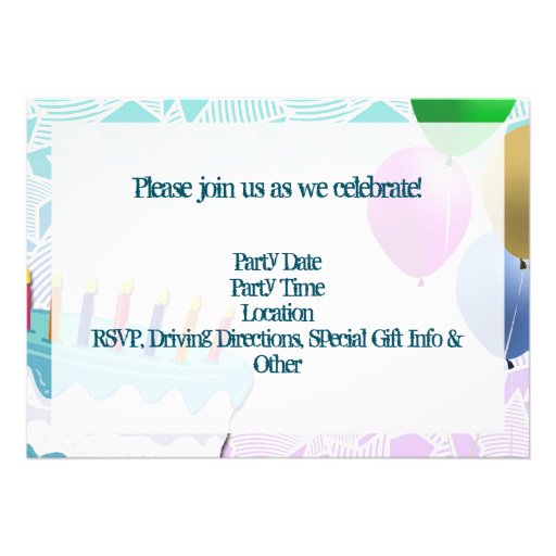 Photo Surprise Party Invitations, Blue and White