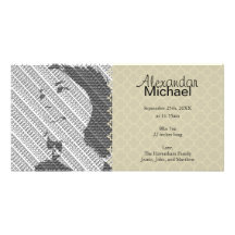 Photo Tan Baby Birth Announcement Photo Cards