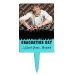 Photo Teal Silhouette Graduation Cake Topper