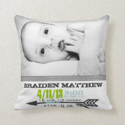 Photo Template Arrow Birth Pillow