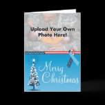 Photo Template Military Troops Ribbon Christmas Ca Greeting Card