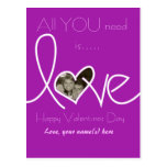 Photo Valenines - All you need is LOVE Post Cards