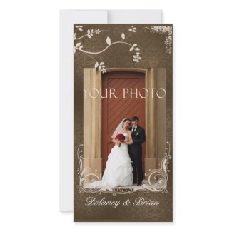Photo Wedding Card - Brown accents photocard