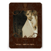 Photo Wedding Invite I marry my Friend-Chocolate
