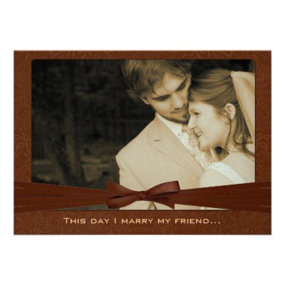 Photo Wedding Invite I marry my Friend-Chocolate