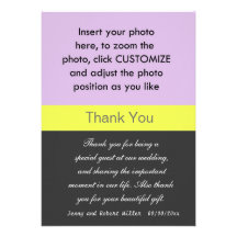 Photo wedding thank you card.