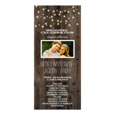 Photo Western Lights & Barn Wood Wedding Programs