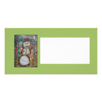 Photocard, Friendly Glitter Snowman Collage