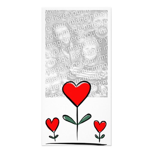 Photocard valentine hearts personalized photo card