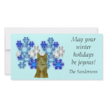 Photocard - Winter holidays with cat Photo Cards