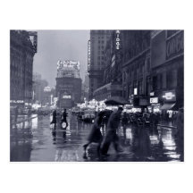 Photograph: 1940s NYC in the Rain Post Card
