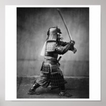 Photograph of a Samurai C. 1860 Posters