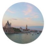 Photograph of Romantic Venice Lagoon Round Sticker