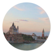Photograph of Romantic Venice Lagoon Round Sticker