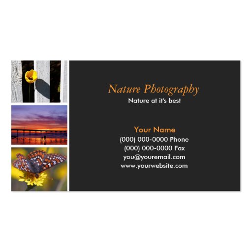 Photographer  2 business card templates (front side)